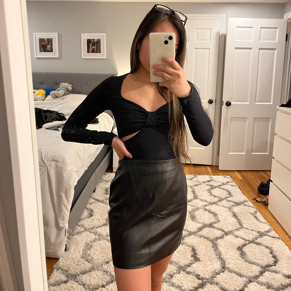 Hollister Leather Skirt